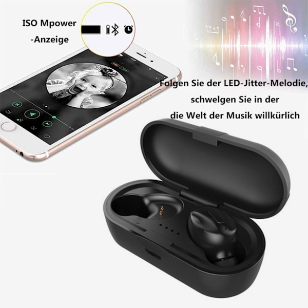 ##/Bluetooth 5.0 Høretelefoner Trådløse Ørepropper In-Ear Bluetooth Høretelefoner##/