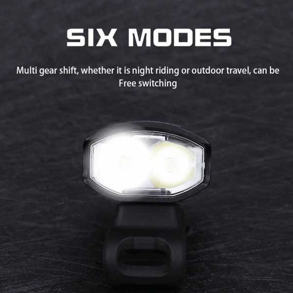 LED cykelljus USB uppladdningsbar cykellampa, justerbar hög och