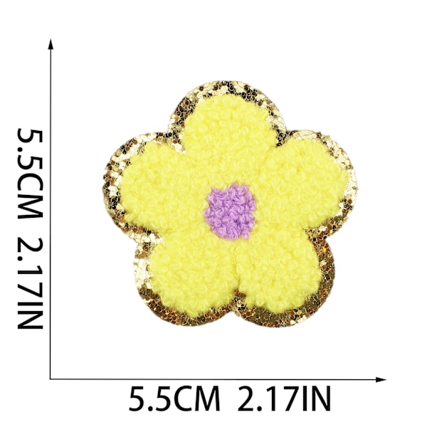 ##/21 Farverige blomsterbroderi til at sy badges på tøj##/