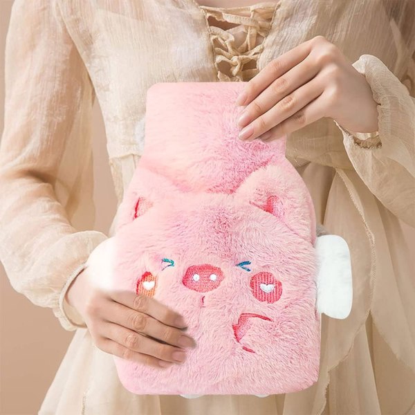 Plush Varmvattenflaska, Cartoon Fluffig Varmvattenflaska, Varmvatten