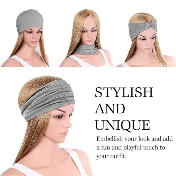 Dame Hårbånd, Multifunktionelt Hårbånd Hårbånd Hårbånd Multi-styl Grey