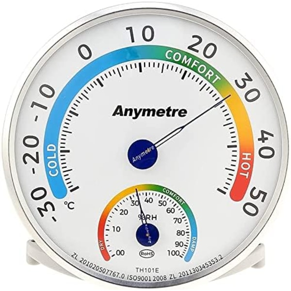 Termometer Hygrometer Innendørs Utendørs Analog Overvåking Temperatur