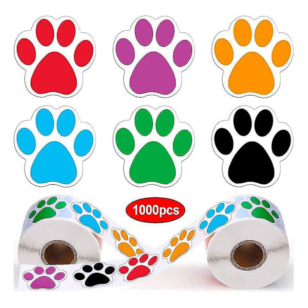 🐾 &Roll With Pcs Värikkäät Pennun Jälki Tarrat Koira Kissa Karhu Lemmikin Jälki Tarrat& 🐾