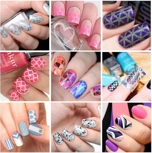 /#/24 Nail Art Stencils - Tilfeldig, Vinyl Nail Art Stencils, Forskjellige/#/