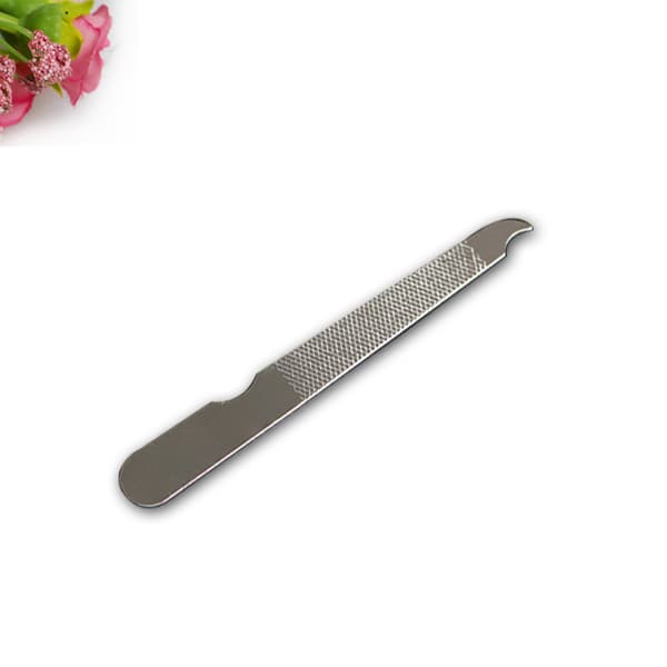 Nagelfilsset Dubbelsidig Nagelfil med Böjd Spets, Metallfil