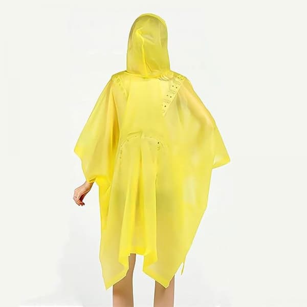 ##/Gul regnponcho för kvinnor och män##/