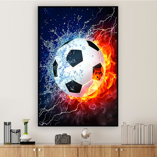Målnings-DIY 5D Diamantmålningssatser Fotbolls-VM