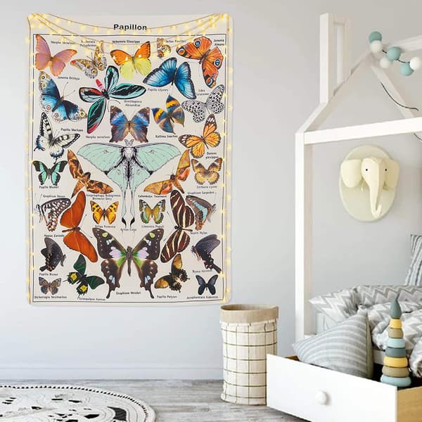 130x150cm Boheme Sommerfugle Mandala Væghængende Tapestry til