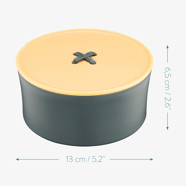 Röd Komplett Sybox - Rund Sybox 13 x 13 x 6,5 cm - Se