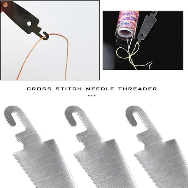 ##/200 stk. Nåltrådere i rustfritt stål Nåltrådere Broderi Kors##/