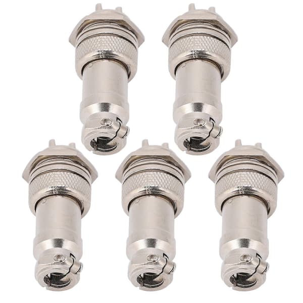 5 st Aviation Plug Connector Hane Hona Trådpanel Strömchassi Metallbeslag GX16 16mm 450V3pin