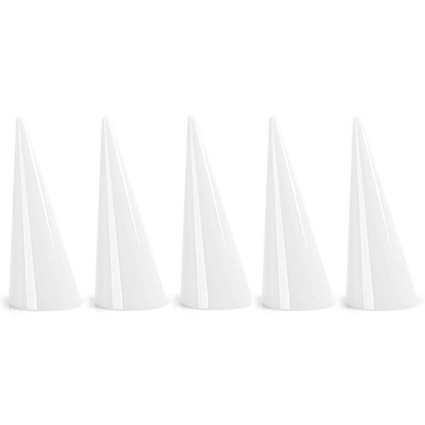 1 st Plast Finger Kon Fingertoppsring Stativ Display Showcase Hållare Förvaring White