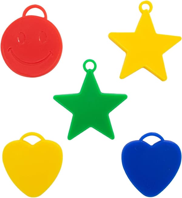 20 Vekter for Helium Ballonger Ulike Former og Farger Stjerner Han