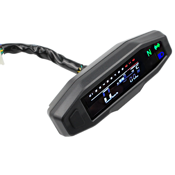 Universal Motorcykel Digital Omdrejningstæller Digital Speedometer LCD Display Karburator Kilometertæller med Sensor