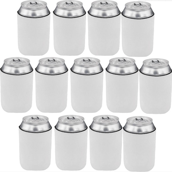 ##/Paket med 13 Isolerande Burkskydd för Drycker Anpassningsbara Dryckesburksöverdrag 355 ml Vit##/