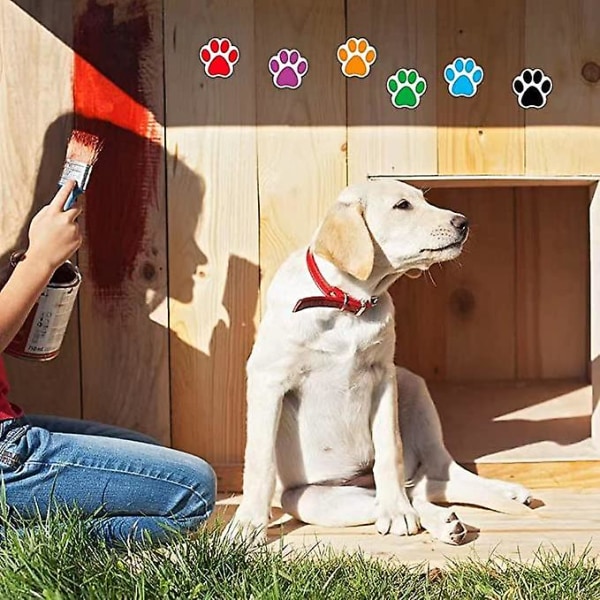 &Wabjtam Paw Prints Dyre Stickers 1000 stk 1'' Etiketter, 2 Ruller, Hundepot Aftryk Til Børn, Fester, Dyrlæger, Kennel Og Forsendelse (Farverige)