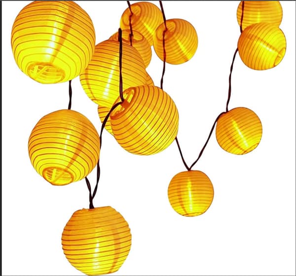 Aurinkopaneelit Ulkokäyttöön Puutarhaan, 20 LED-Lyhtyvaloa Jouluun