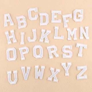 ##/26 st engelska alfabetiska lappar, broderade tyglappar##/