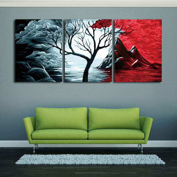 ##/Olohuoneen koristeellinen maalaus - 30*40*3 - Jäätuli puu, Hotelli ##/