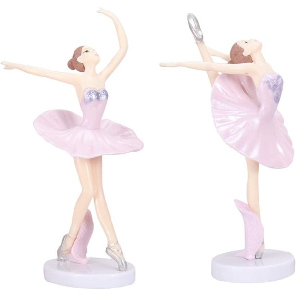 3 stk. balletfigurer i plastik til bordpynt dansende gi