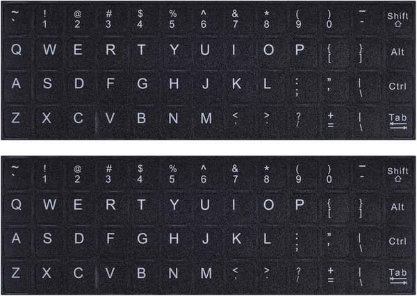 2-pack Universal (Engelska) Engelska Tangentbordsstickers, Datorta
