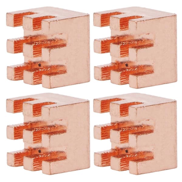 10 stk. kjøleribbe messing mini radiatorplate elektroniske komponenter varmeavledningsenhet