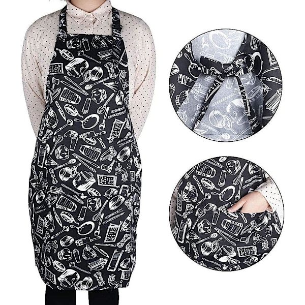 Kvinnors köksförkläde, unisex kockförkläde - justerbart - chili pa