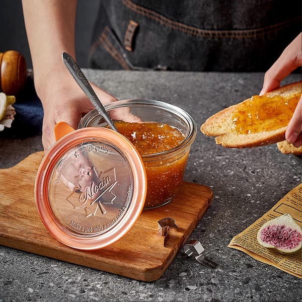 350/800ml Glasburk för Matförvaring med Lock Socker Te Förseglad Behållare Stapelbar Högtemperaturbeständig Lufttät Kök Kaffe Caniang S