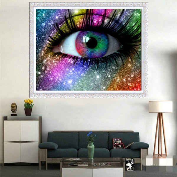 En bit (Färgglada ögon, 30×40cm) 5D Diamantmålning Kit för A