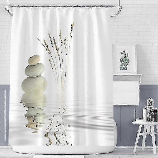 Duschdraperi 120 X 180 Cm Digitaltryck Modern Design Vattentätt Tvättbart Mögelresistent Polyestertyg Med Krokar Ingår