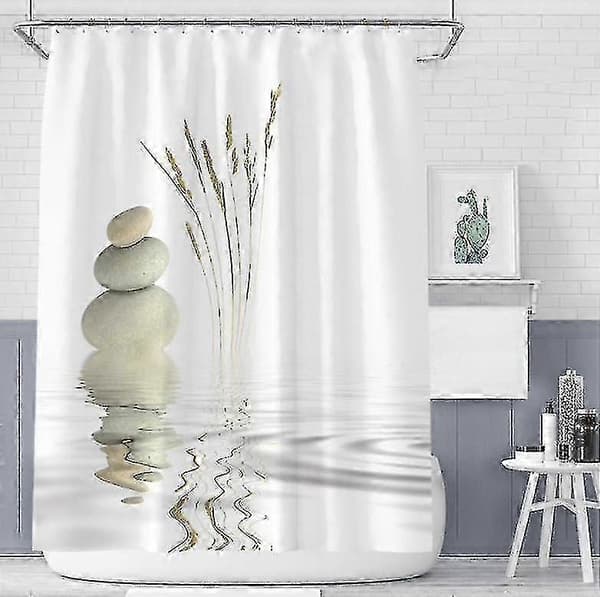 Dusjforheng 120 X 180 Cm Digitaltrykk Moderne Design Vanntett Vaskbart Muggbestandig Polyesterstoff Med Kroker Inkludert