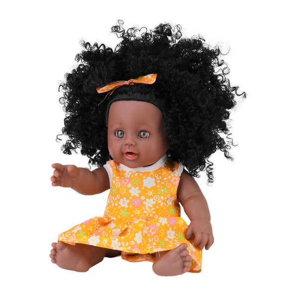 Samling 11 tum / 28 cm Mjuk Kropp Afroamerikansk Nyfödd