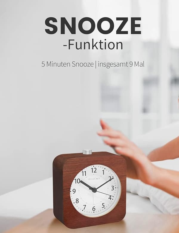 Puinen Aamuhälytyskello, Hiljainen Ei-tikittävä Analogihälytyskello