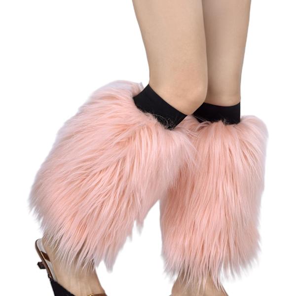 ##/(Rosa, 25 cm) Vinterpels Legwarmer Strømper Kalvesokker for Kvinner##/