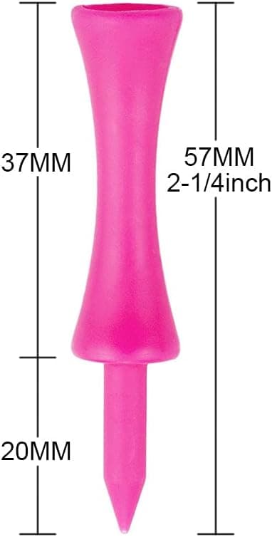 Pakke med 100 Pink 57mm Plastik Golf Tees