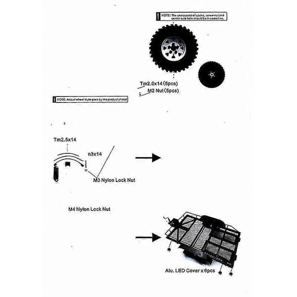 1:10 Simulation RC Bil Lastbil Trailer Dobbelt Aksler Crawler Trx4 Scx10 90046 90047 CC01 D90 sort