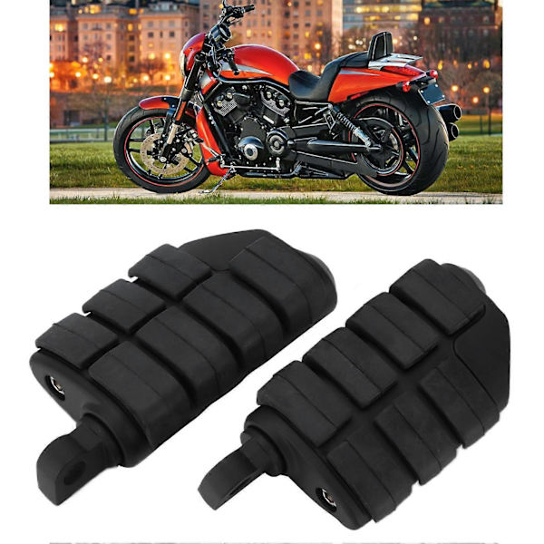 Motorcykel Fodstøtter CNC Aluminium Legering Gummi Universal Erstatning Til Kawasaki Sort