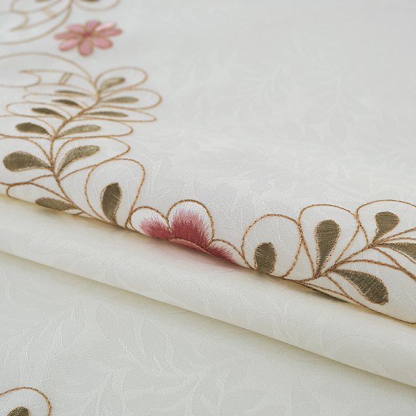 ##/40*200cm, Moderne bordløber, dug polyester hulbroderi pink##/
