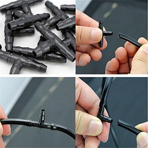 100 stk. T-rørkobling 4/7mm - T-kobling PVC-kontakt vanning