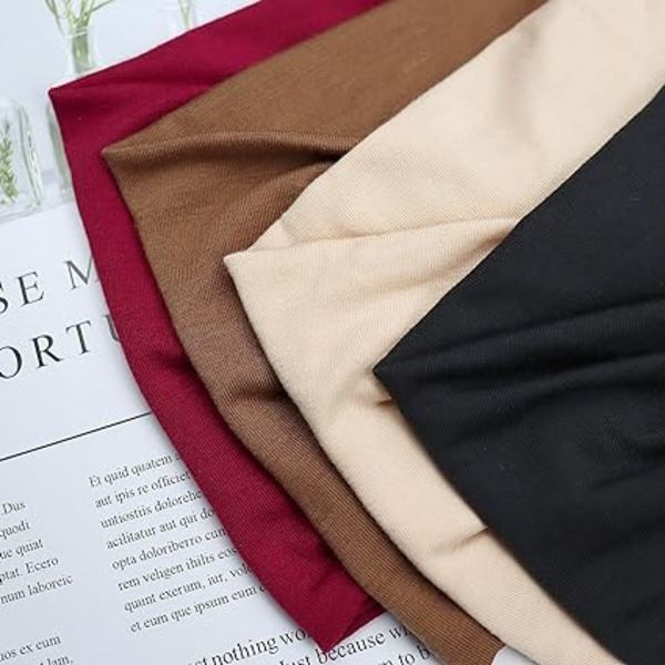 Myk elastisk bred svart pannebånd for kvinner, yoga treningshodeba