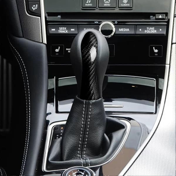 Gear Shift Knob Cover Trim Kulfiber Erstatning til Infiniti Q50 Q60 2014?2020