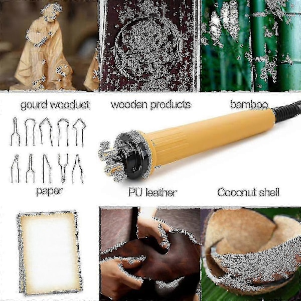 Träbrännare Pyrografi Pen Brännare Maskin Gourd Hantverk Verktyg Set Med Svetsningstråd Topp Justerbar Temperatur