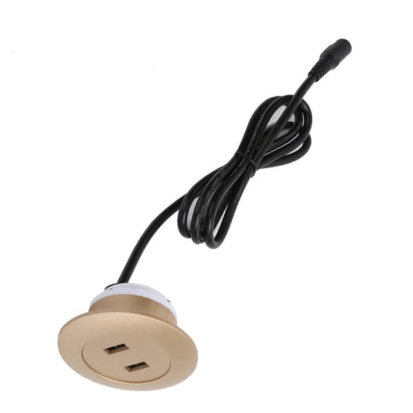 Dobbelt USB2.0 Opladningsstik Oplader til Elektrisk Lænestol Sofa Husholdningsmøbler Dele Guld EU Stik 100-240V