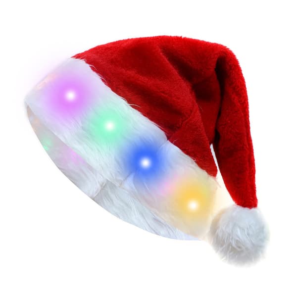 LED Tomteluva, Tomteluva för vuxna, Plysch Tomteluva, Unisex Tomteluva