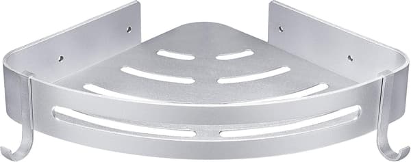 Hjørnehylde til Brusebad og Køkken, Aluminium, Mat