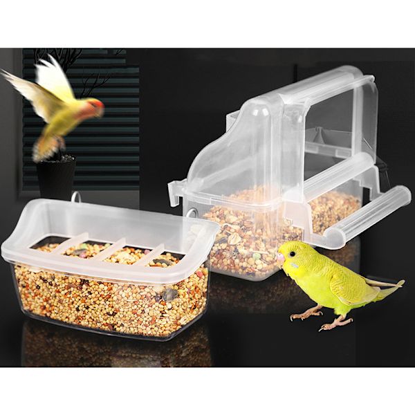 Kampanj Spill-Proof Transparent Fågelmatlåda
