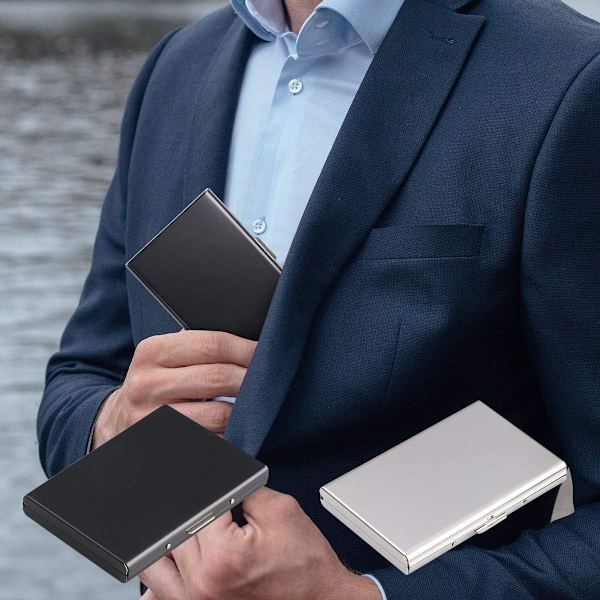 2 kpl Metalliset Liikekorttikotelot, Kylmä Ohut Metalli Liike