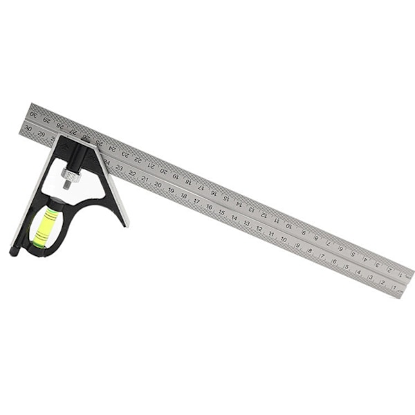 Kombinationsvinkel 300mm rostfritt stål med vattenpass