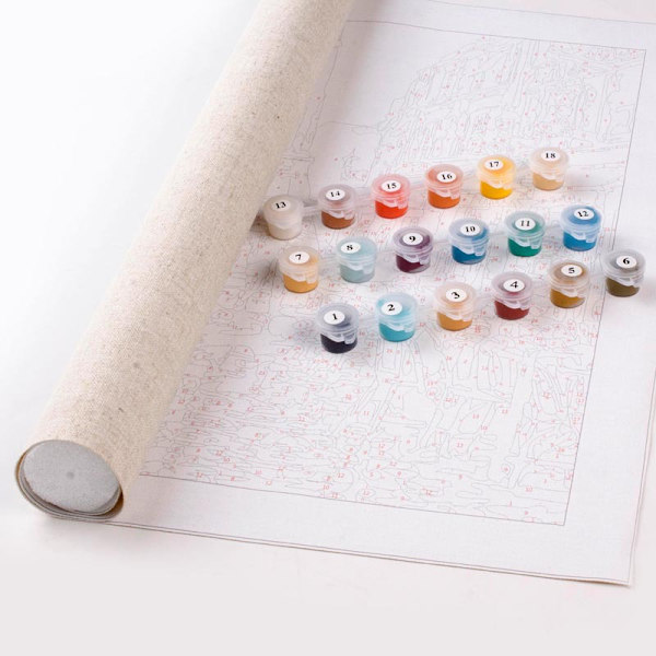DIY Akrylmaling Mal etter Tallsett for Voksne Nybegynnere, C