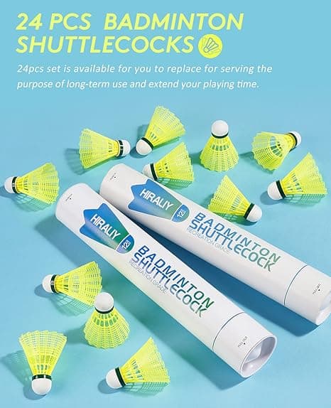 6-pak Nylon Badminton Shuttlecocks, Nylon Fjær Shuttle
